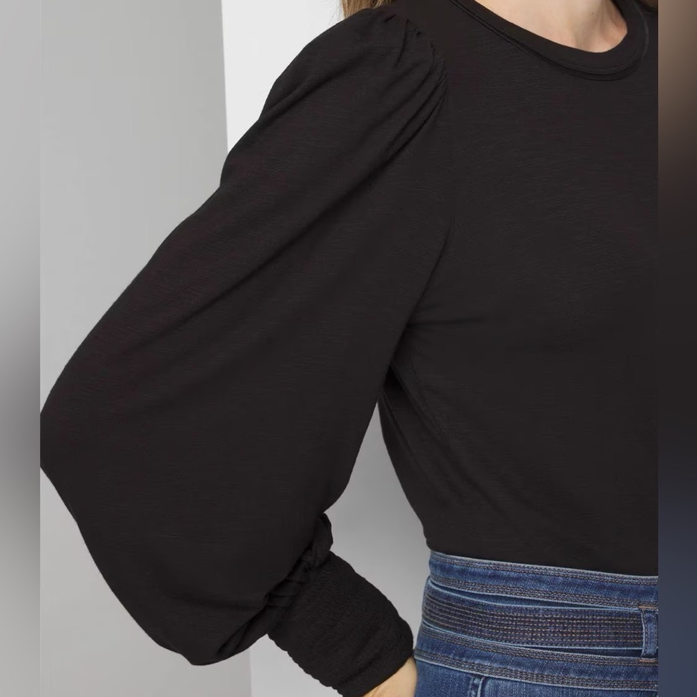 WHBM Long Sleeve Tee with Smocked Cuffs - Picture 5 of 11
